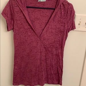 Purple shirt with hood